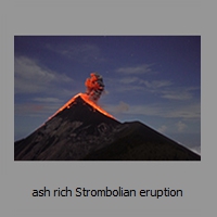 ash rich Strombolian eruption